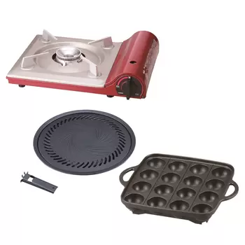 イワタニ カセットコンロ CB-TAS-1 焼肉プレート/たこ焼きプレートセット イワタニ カセットコンロ CB-TAS-1 焼肉プレート/たこ焼きプレートセット