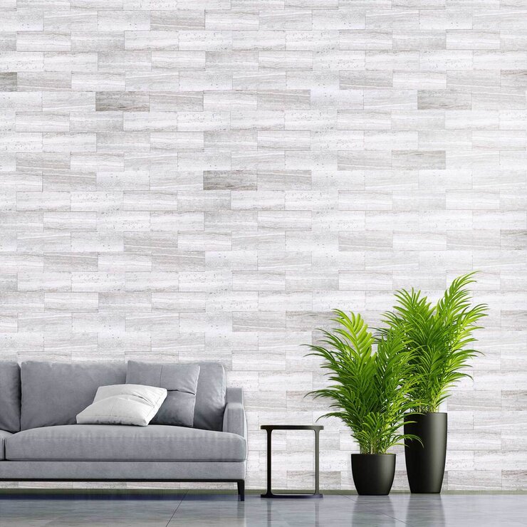 PEEL&STICK 100％天然大理石タイル 70枚 203 x 76 x 4mm