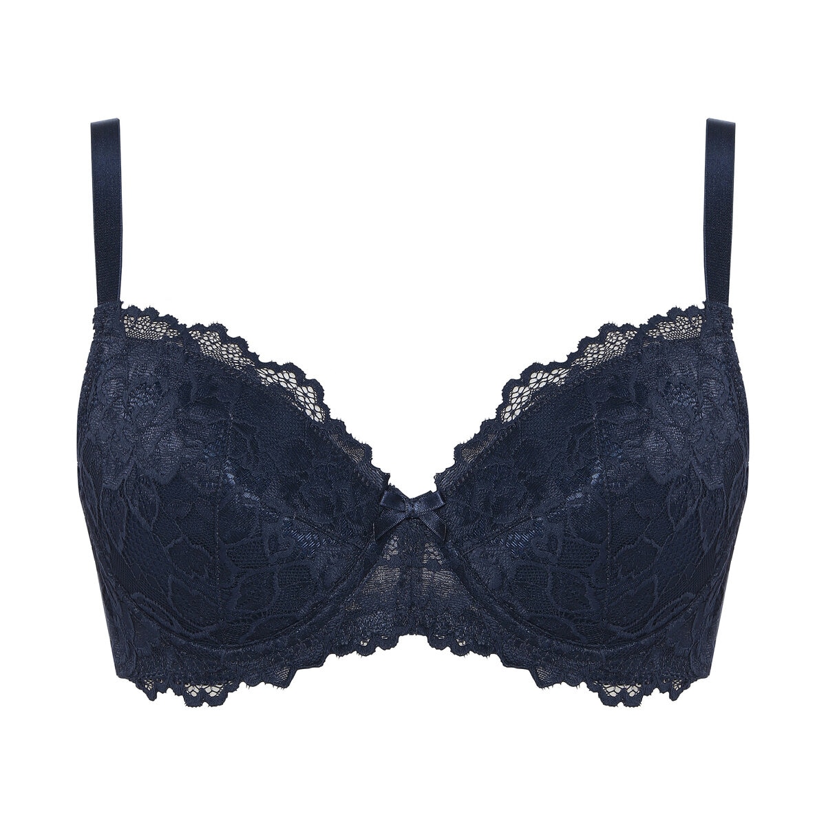 トリンプ・インターナショナル・ジャパン 4/5 カップレースブラ プラチナグレー/ネイビー C70 トリンプ・インターナショナル・ジャパン 4/5 カップレースブラ プラチナグレー/ネイビー C70