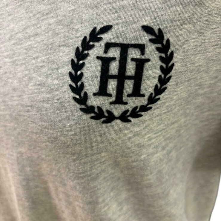 トミーヒルフィガー レディース フラッグ 半袖Tシャツ グレーヘザー M
