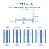 グーグーベッドフレームセット クイーン（カラー：エスプレッソ　 ヘッドボード：ライトグレー）