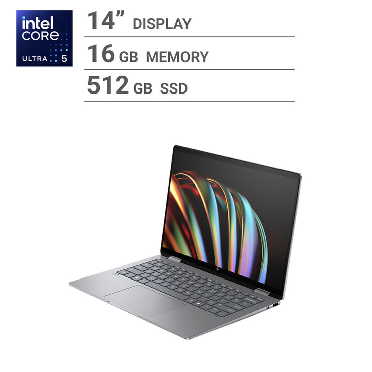 HP ノートPC/ENVY X360 14/14.0インチ/intel Core Ultra 5 125U/メモリ 16GB/SSD 512GB/メテオシルバー/9W678PA-AAAA