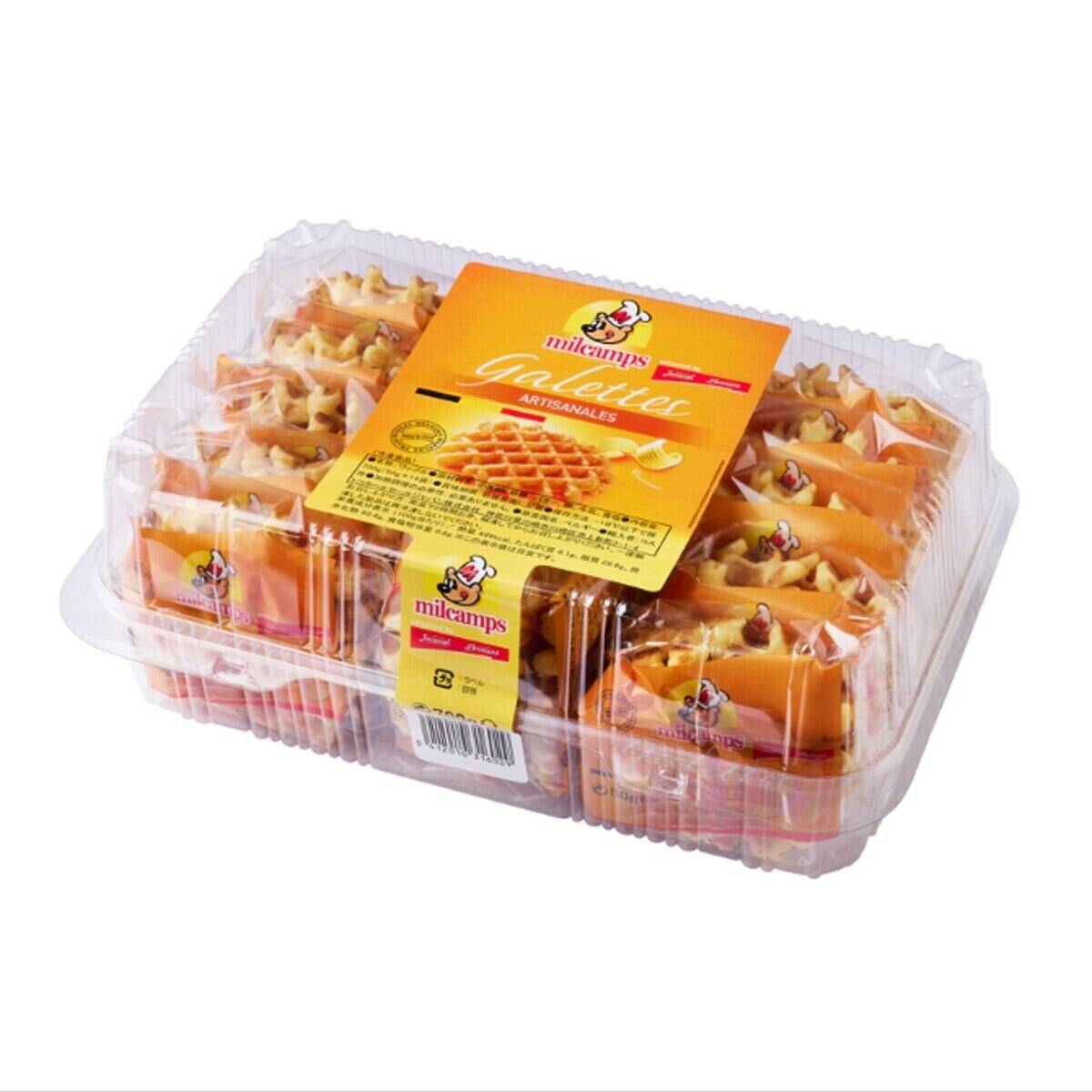 【冷凍】milcamps ベルギーバターワッフル 2枚入 x 14袋