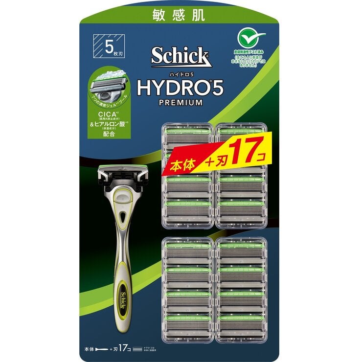 Schick(シック) 5枚刃 ハイドロ5 プレミアム 敏感肌用 本体+刃17個 Schick(シック) 5枚刃 ハイドロ5 プレミアム 敏感肌用 本体+刃17個