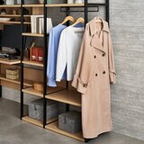 デスク & ハンガーラックセット ホワイト WAD-799598 MOWH