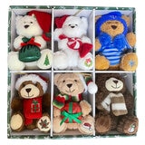 ぬいぐるみのオーナメント 6個入り グリーン