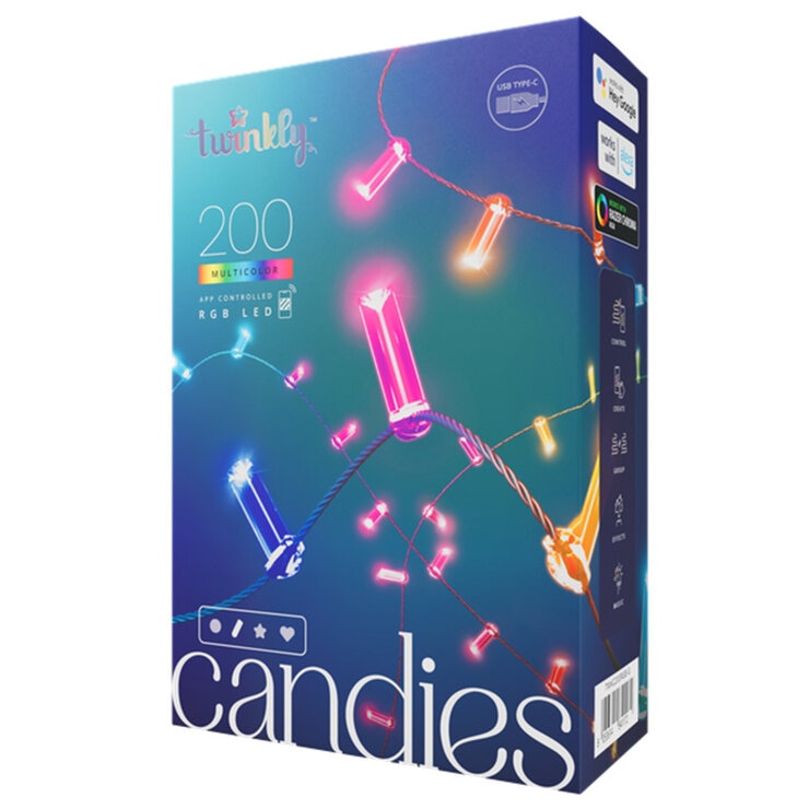 Twinkly(トゥインクリー) キャンディーズ 200LED スマートデコレーションライト キャンドル型 Twinkly(トゥインクリー) キャンディーズ 200LED スマートデコレーションライト キャンドル型