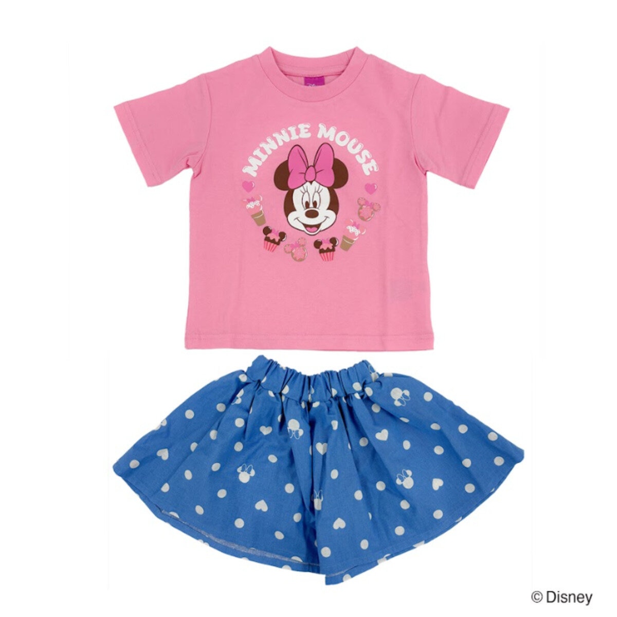 キャラクター キッズ Tシャツ アンド ショーツ 2枚セット / ミニー 100cm