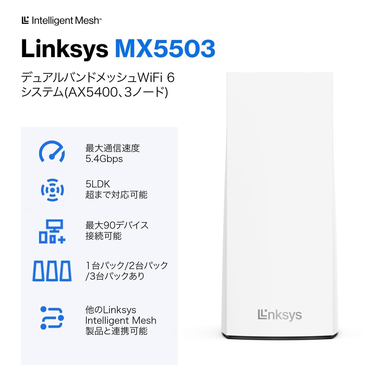 LINKSYS Wi-Fiルーター MX5503-JP