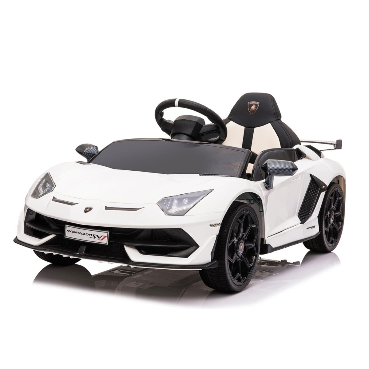 子ども用電動乗用 ランボルギーニ アヴェンタドールSVJ ニ ホワイト