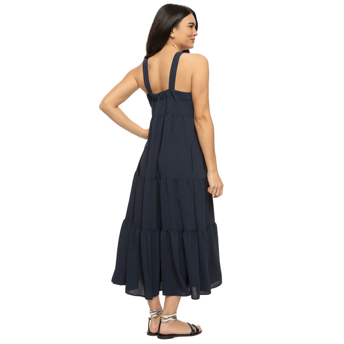 ジェゼベル レディース ティアード ドレス ネイビー L