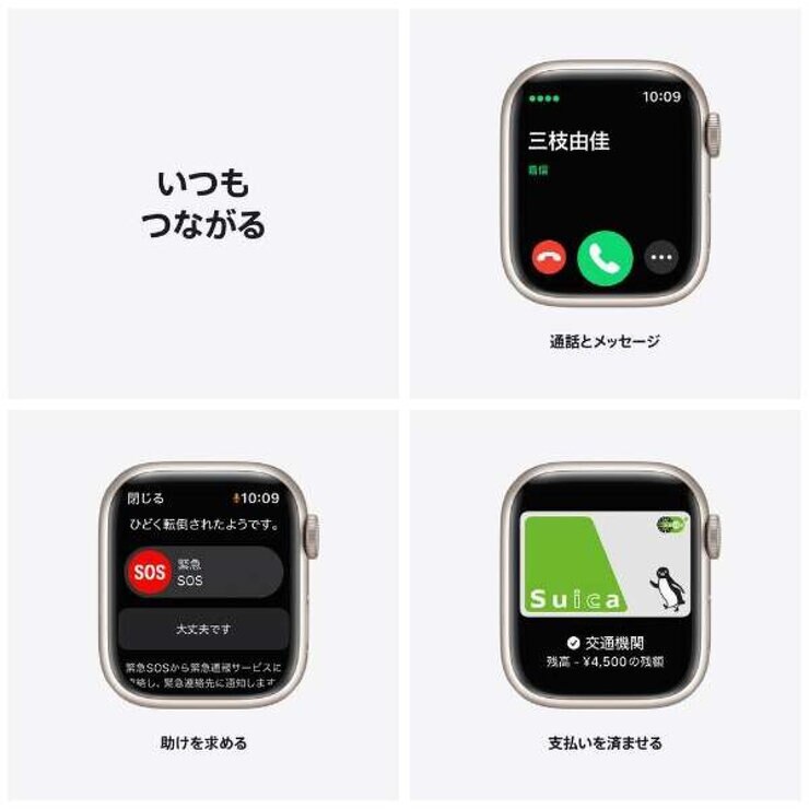 Apple Watch Series 7 GPS 41mm スターライトアルミニウムケース スターライトスポーツバンド