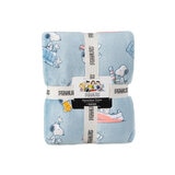 スヌーピー 大判ひざ掛け 152cm x 177cm ブルー