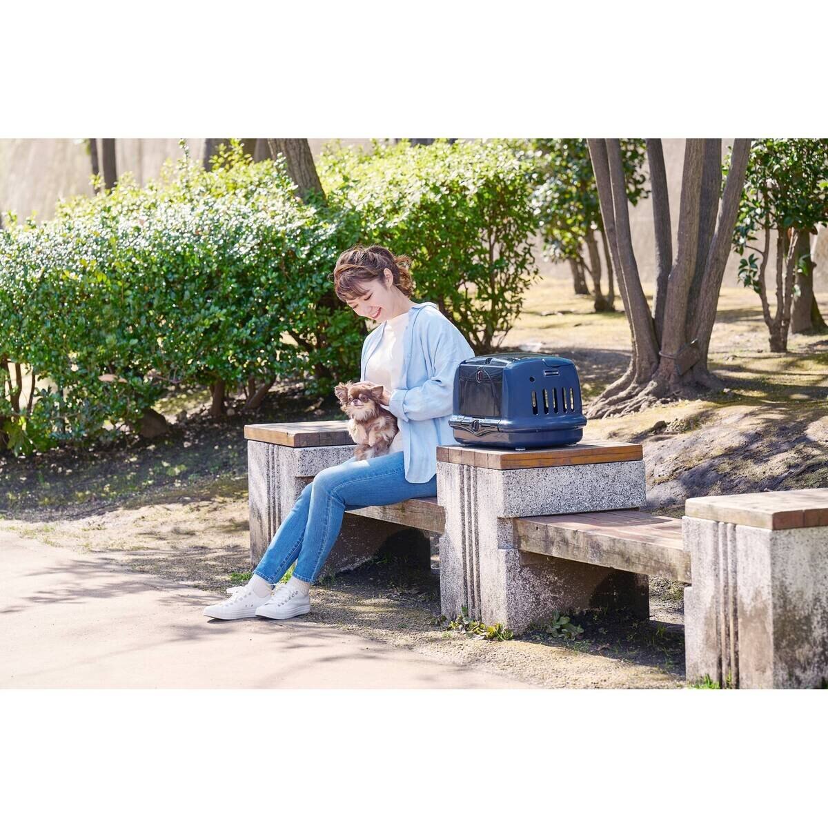 アイリスオーヤマ ペットハウス & キャリー ネイビー