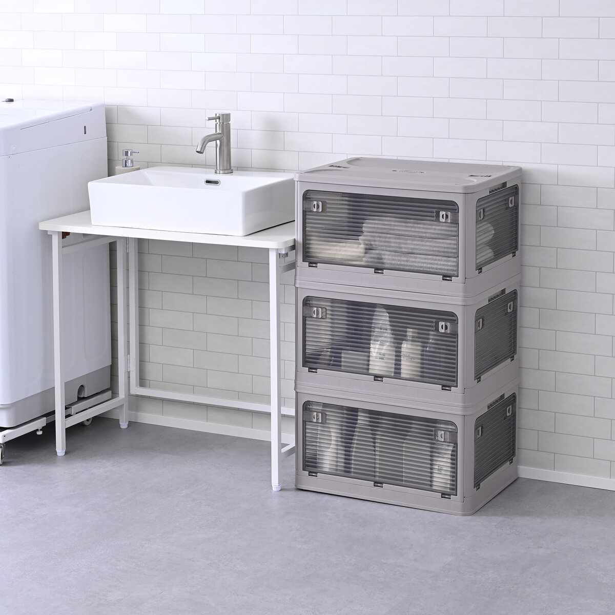 YAMAZEN コンテナフルオープンボックスL 3個組