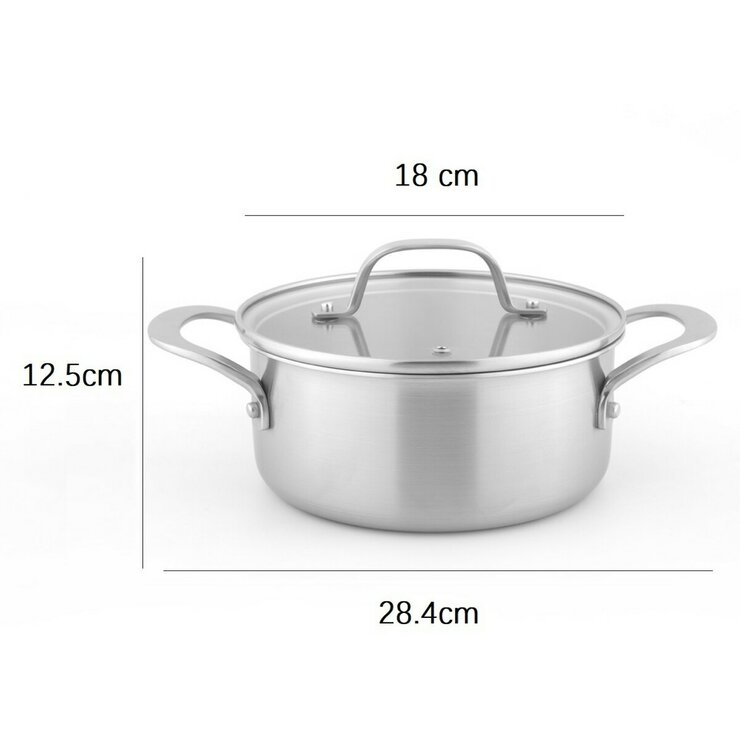リンクフェア 蓋付両手鍋2個 お玉1個セット