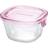 イワキ パック&レンジ 200ml 耐熱ガラス保存容器 ピンク