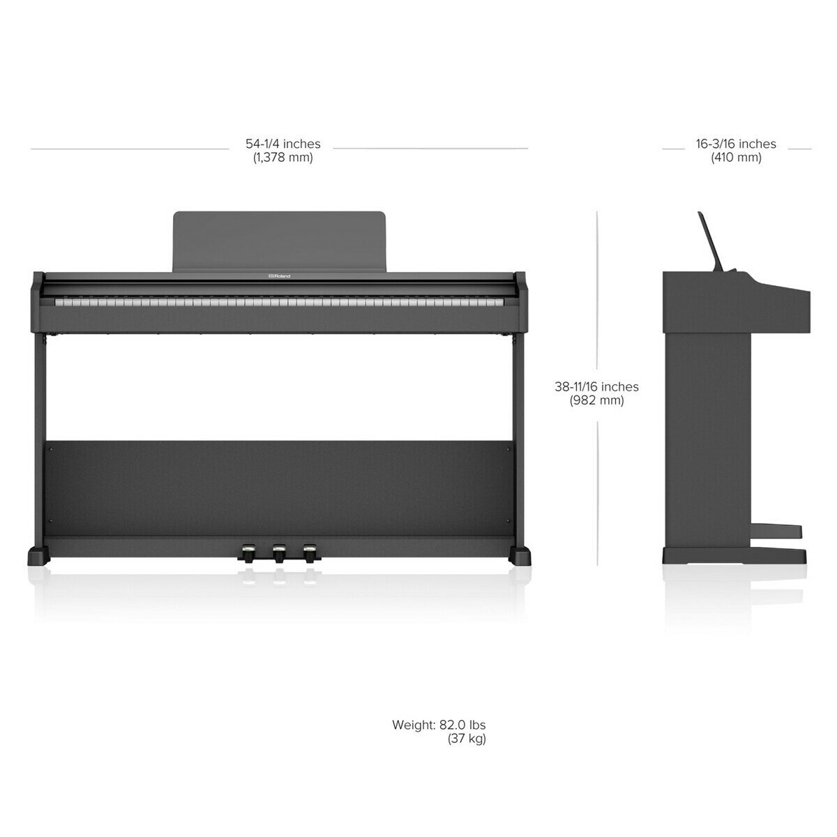 ローランド 電子ピアノ RP107-BK ブラック