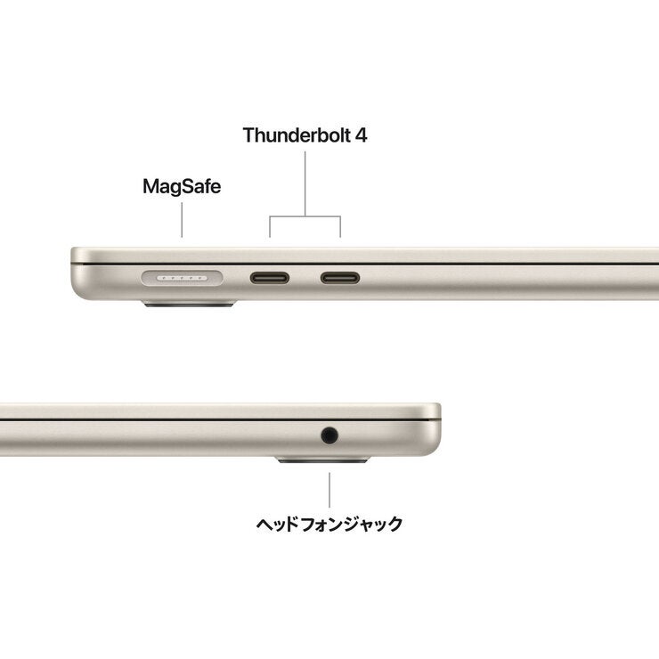 Apple/MacBook Air 13インチ/10コアCPU/ 10コアGPU/M4チップ /16GB/512GB SSD - スターライト