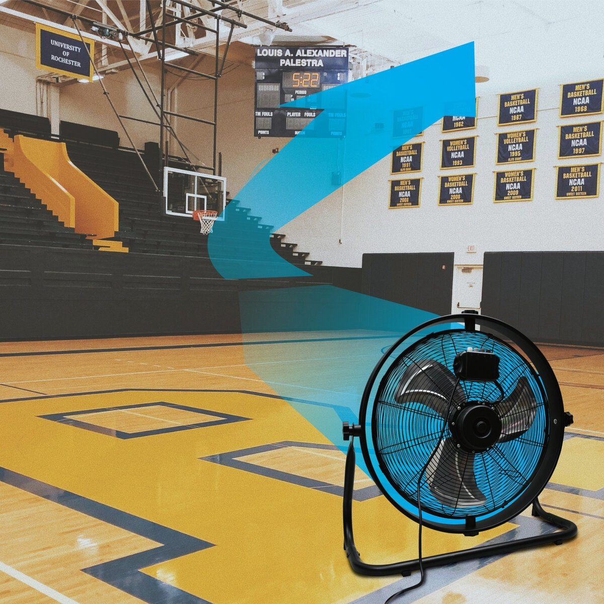 ReeD 50cm フロアファン RD-YF501GBK