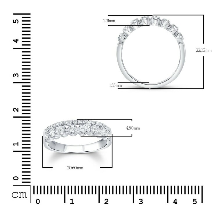 18K ホワイトゴールド 0.50カラット ラウンドカット ダイヤモンド リング