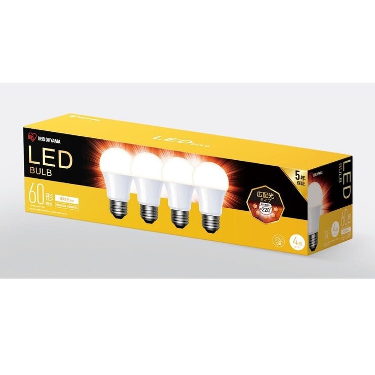 アイリスオーヤマ LED電球 E26 60W 4個パック アイリスオーヤマ LED電球 E26 60W 4個パック