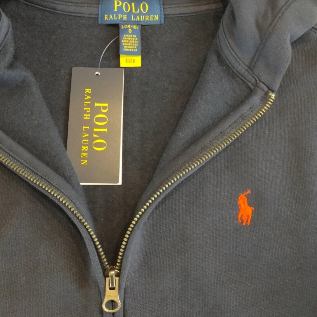 ポロ ラルフローレン ボーイズ フリース フルジップ パーカー クルーズネイビー XL