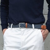 ヘインズ メッシュベルト ネイビー/グレー