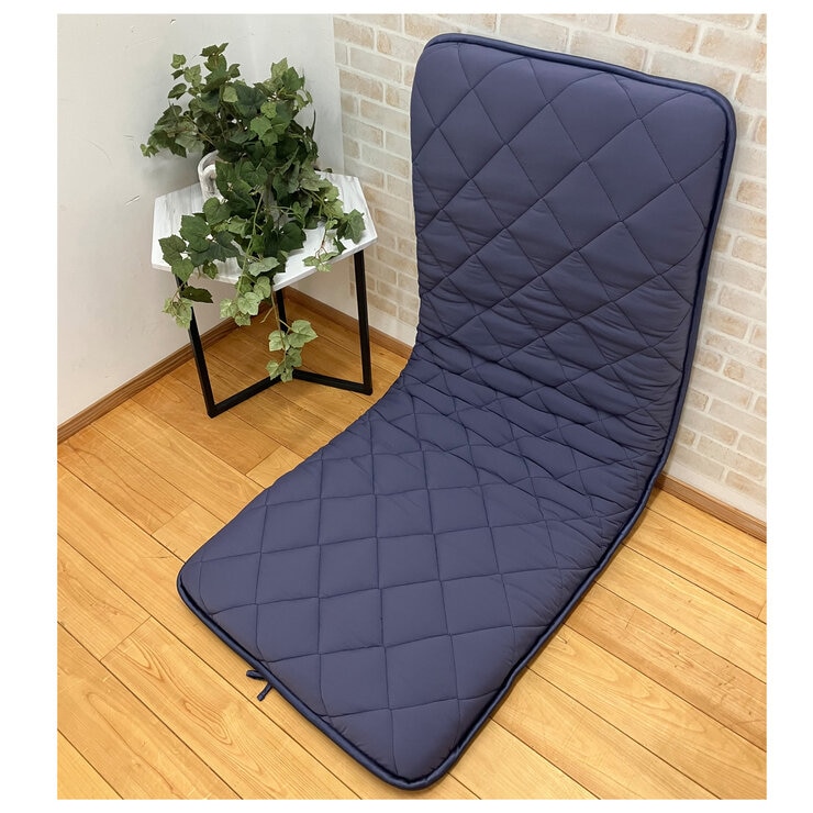 極厚ウレタン冷感長座布団 60x150cm ネイビー