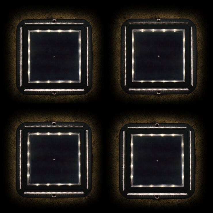 大進 ソーラーガーデンライト タフ スクエア 4個セット