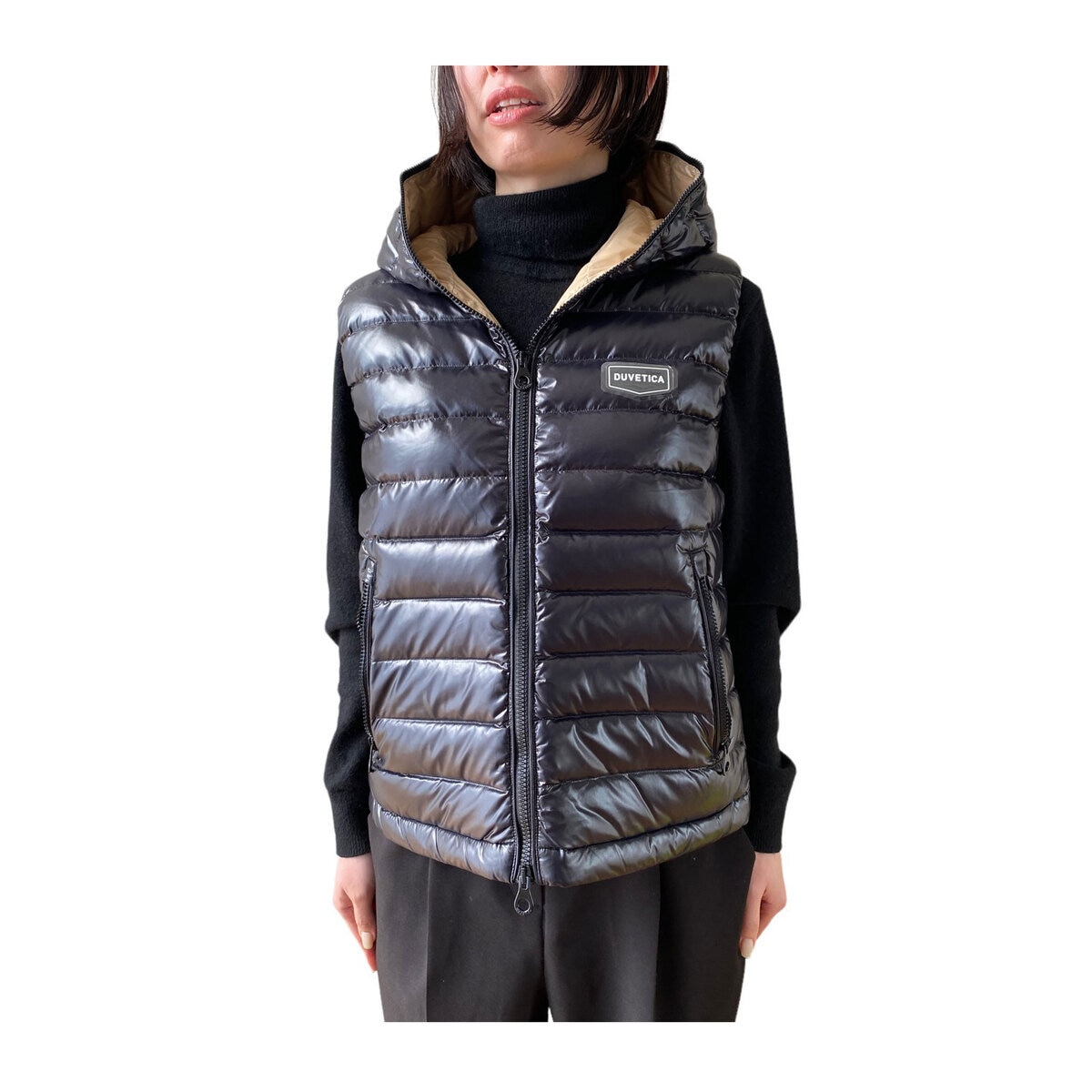 DUVETICAデュベティカベスト 42 ダークグレー×ブラック デュベティカ レディース ベスト PACENZA ブラック 42 | Costco