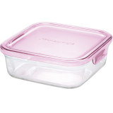 イワキ パック&レンジ 800ml 耐熱ガラス保存容器 ピンク