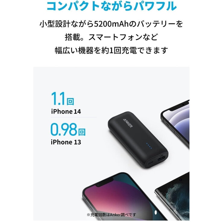 Anker（アンカー）321 モバイルバッテリー 5200mAh 最大出力12W A1112N11