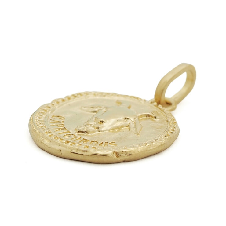 18Kイエローゴールド 星座ペンダントトップ やぎ座