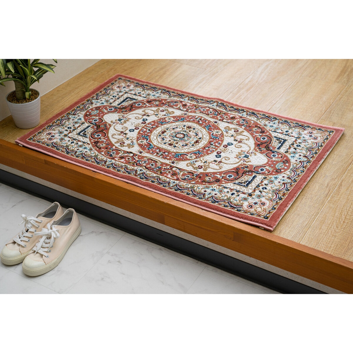 ウィルトン織りマット ロザリオ 60 x 90cm ローズ ウィルトン織りマット ロザリオ 60 x 90cm ローズ