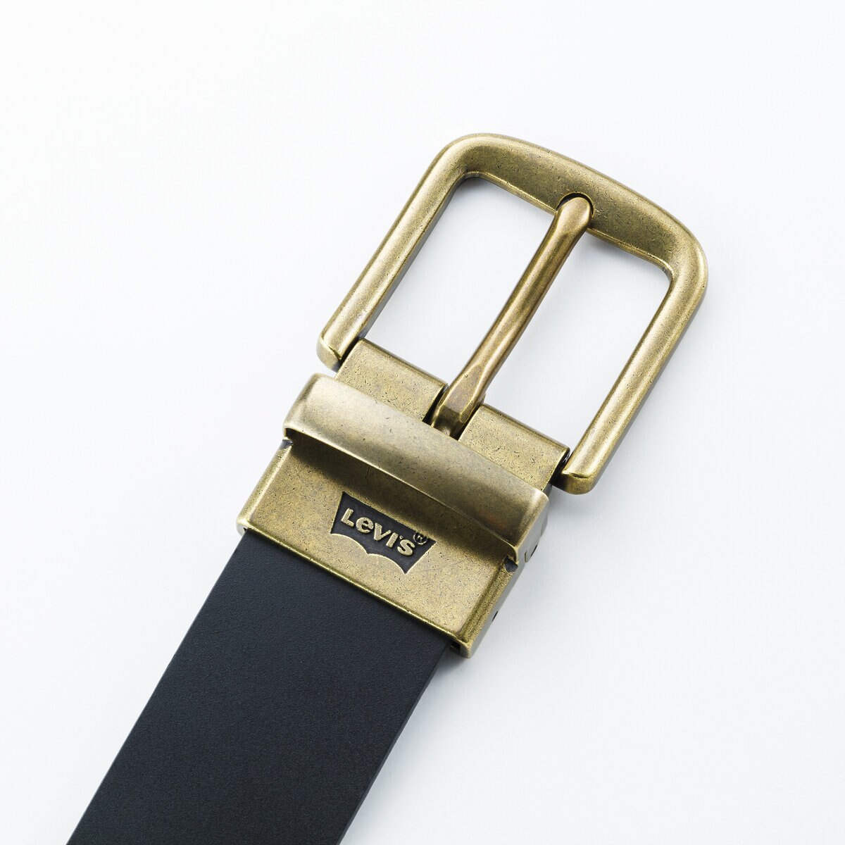 リーバイス メンズ レザー ベルト ブラック