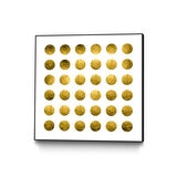 キャンバスアート ~ Golden Spots White ~ 24 x 24" / 61 x 61 cm