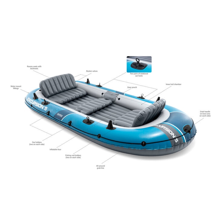 INTEX 5人乗り 大型レジャーボート エクスカーション5