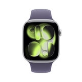 Apple Watch S11 Cellular 46mmシルバーアルミニウムケースとパープルフォグスポーツバンド - M/L