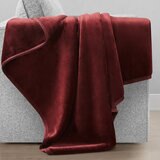 フランネル 大判ひざ掛け 152cm x 177cm ワイン