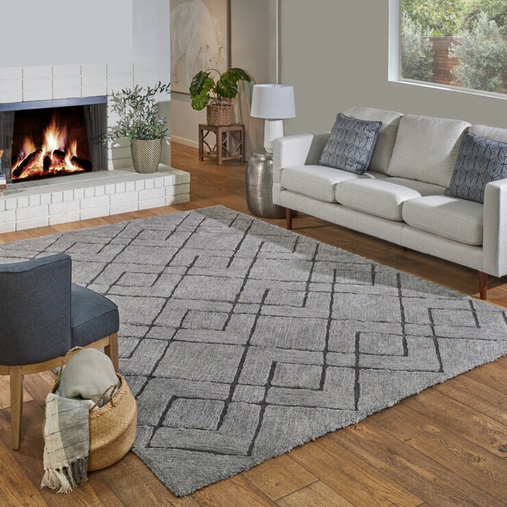 カルマ シャギーラグ 200 x 274cm マリエルグレー カルマ シャギーラグ 200 x 274cm マリエルグレー