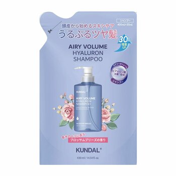 KUNDAL エアリー ボリューム ヒアルロン シャンプー ブロッサムブリーズ 詰め替え 430ml KUNDAL エアリー ボリューム ヒアルロン シャンプー ブロッサムブリーズ 詰め替え 430ml