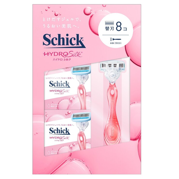 Schick(シック) ハイドロシルク クラブパック 本体刃付 + 替刃8個 Schick(シック) ハイドロシルク クラブパック 本体刃付 + 替刃8個