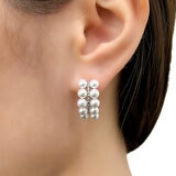 あこやパール 18Kホワイトゴールド W5連ピアス 4mm-4.5mm /SHW0267