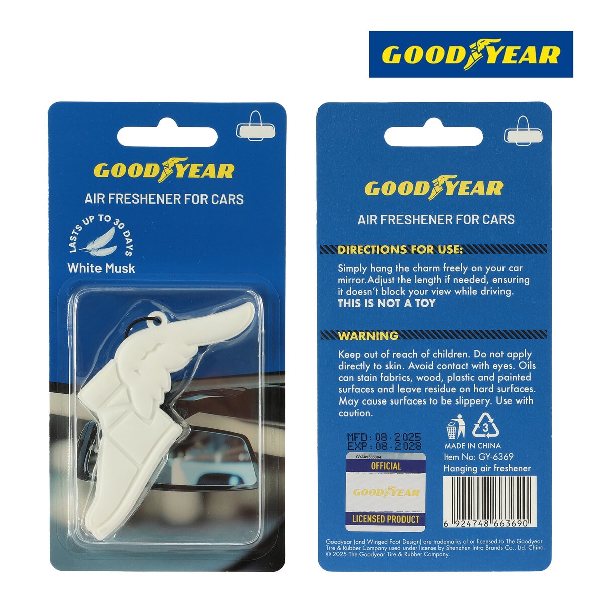 グッドイヤー エアフレッシュナー ホワイトムスク 1個