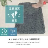 Ask Doctors 抗菌防臭バスマット 45cm x 60cm 2枚組 グレー