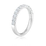 18K ホワイトゴールド 0.50カラット ダイヤモンド ハーフエタニティ リング