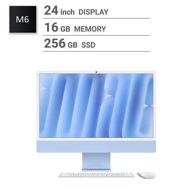 Apple/iMac 24インチ/12コアCPU/12コアGPU/M6チップ/16GB/256GB SSD/ブルー Apple/iMac 24インチ/12コアCPU/12コアGPU/M6チップ/16GB/256GB SSD/ブルー