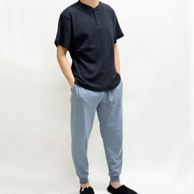 ヘインズ メンズ ラウンジウェアセット チャコール/ブルー XL ヘインズ メンズ ラウンジウェアセット チャコール/ブルー XL