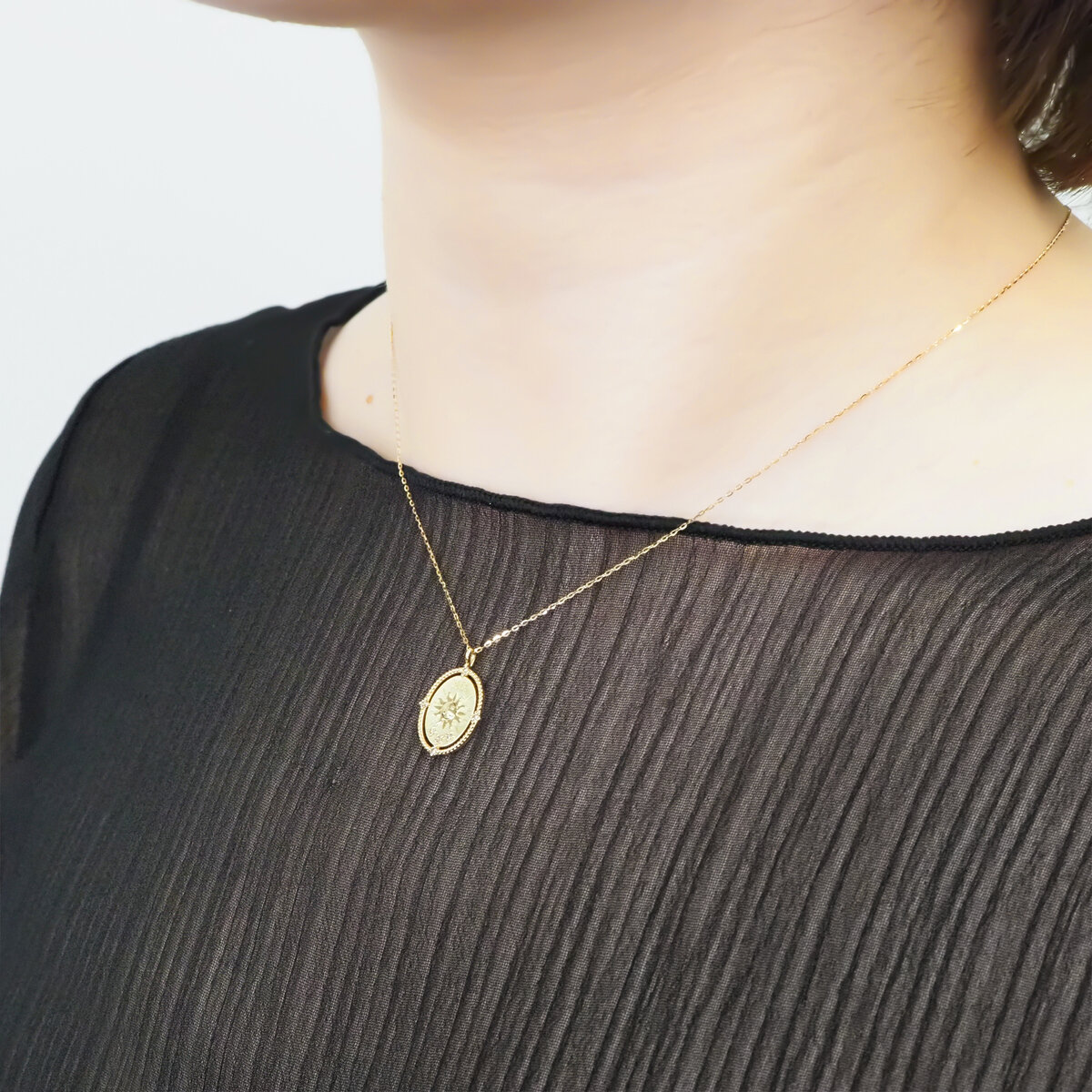 18K イエローゴールドタロットペンダント 「太陽」